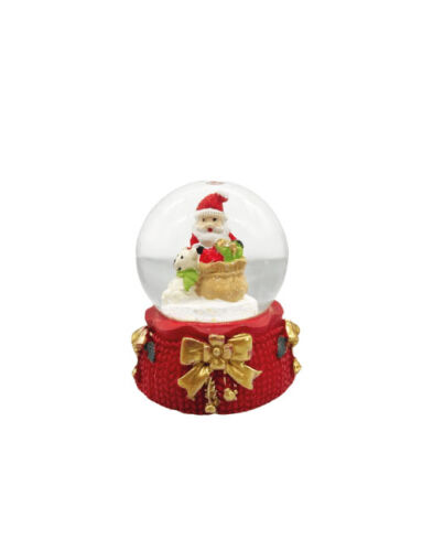 Yılbaşı Kar Küresi Fiyonklu Model 6 Cm Noel Baba Çuvallı Model - 1