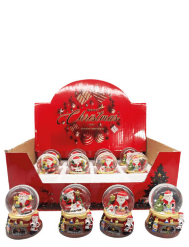 Yılbaşı Kar Küresi Şömine Model Lüks Işıklı 7 Cm 12 Parça - 