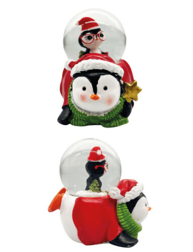 Yılbaşı Kar Küresi Kayan Penguen Model 7 Cm - 1