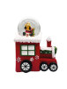 Yılbaşı Kar Küresi Lokomotif Işıklı 10 Cm Noel Baba Oturan Model - 1