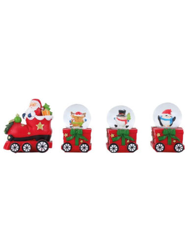 Yılbaşı Kar Küresi Lokomotif Set 4lü - 1