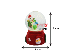 Yılbaşı Kar Küresi Noel Baba Kabartmalı Küçük Işıklı (Figürler Karışık Gönderilmektedir) - 5