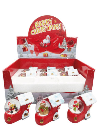 Yılbaşı Kar Küresi Papuçlu Ev Model 8 Cm 9 Parça - 