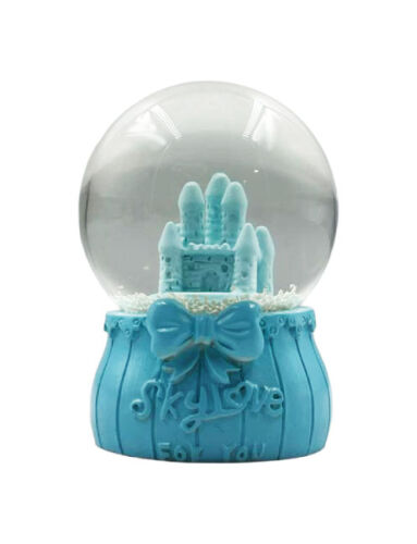 Kar Küresi Şato Figürlü Oval Tabanlı Küçük 7 cm - 1