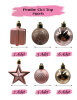Yılbaşı Karma Süs Asetatlı 4 Cm Top + Figürler 20 Parça Rose Gold - 1