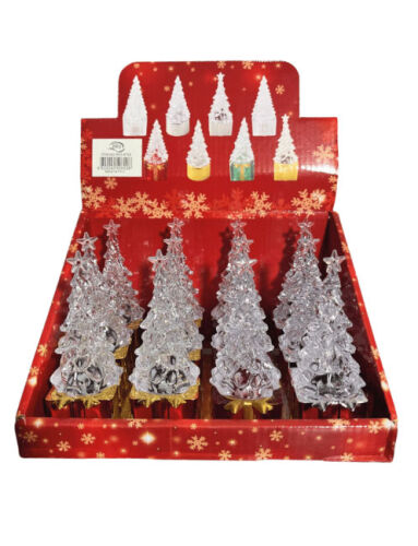 Yılbaşı Led Ağaç Figürlü Hediye Paketli Model 11 Cm 12 Parça - 1