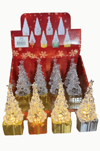 Yılbaşı Led Ağaç Figürlü Hediye Paketli Model 11 Cm 12 Parça - 2