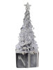 Yılbaşı Led Ağaç Figürlü Hediye Paketli Model 11 Cm Gümüş - 1