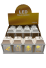 Yılbaşı Ledli Fener Kare Aynalı Model 10 Cm Beyaz 12 Parça - 1