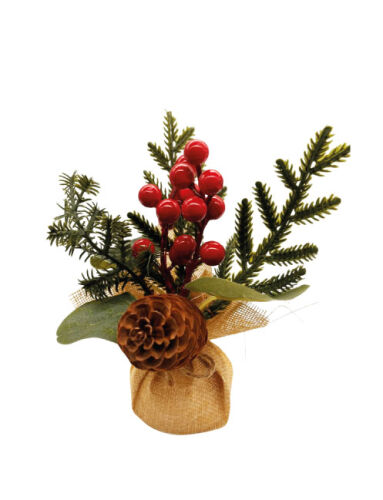 Yılbaşı Masa Üstü Çam Ağacı Jütlü 18 Cm - 1