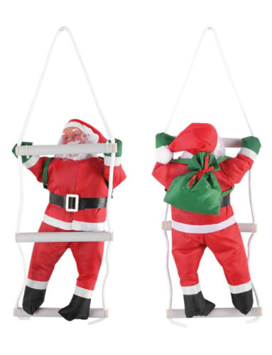 Yılbaşı Merdivene Tırmanan Noel Baba Tekli 80 cm - 1