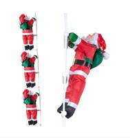 Yılbaşı Merdivene Tırmanan Noel Baba 3lü 100cm - 1