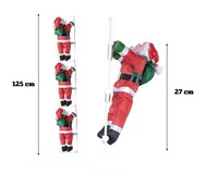 Yılbaşı Merdivene Tırmanan Noel Baba 3lü 125 cm - 2