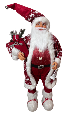 Yılbaşı Noel Baba Bohçalı Lambalı Model 100 Cm - 1