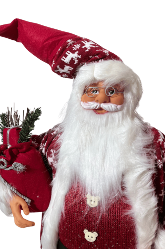 Yılbaşı Noel Baba Bohçalı Lambalı Model 100 Cm - 2