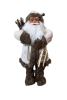 Yılbaşı Noel Baba Beyaz Kostümlü Kızaklı Model 60 Cm - 1