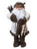 Yılbaşı Noel Baba Beyaz Kostümlü Kızaklı Model 60 Cm - 1