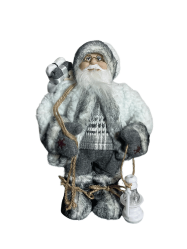 Yılbaşı Noel Baba Lambalı Hareketli Pilli Model 30 Cm - 