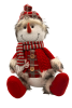 Yılbaşı Peluş Oturan Kardan Adam 30 Cm - 1