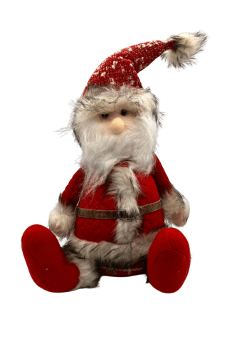 Yılbaşı Peluş Oturan Noel Baba 30 Cm - 1