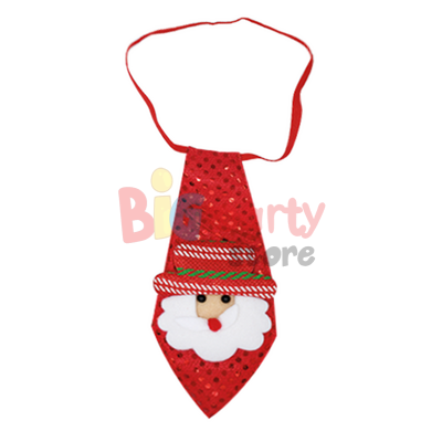 Yılbaşı Kravat Pullu Noel Baba Kırmızı Burunlu - 1