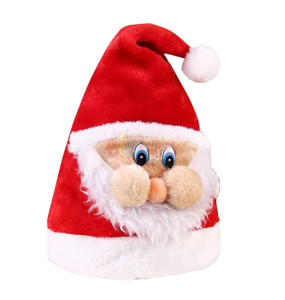 Yılbaşı Şapka Elyaf Noel Baba Figürlü Büyük - 3