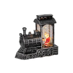 Yılbaşı Simli Noel Baba Figürlü Işıklı Tren - 3