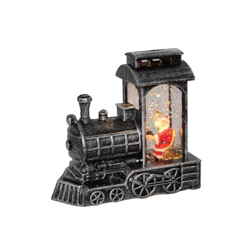 Yılbaşı Simli Noel Baba Figürlü Işıklı Tren - 3