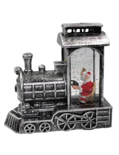 Yılbaşı Simli Noel Baba Figürlü Işıklı Tren - 1