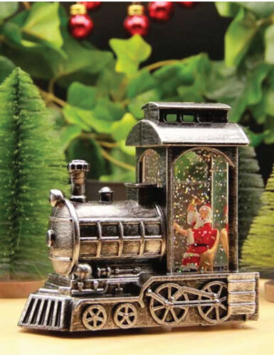 Yılbaşı Simli Noel Baba Figürlü Işıklı Tren - 2