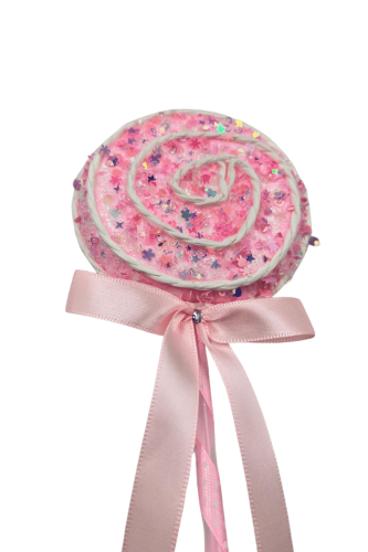 Yılbaşı Sosyete Şekeri Çubuklu 25 Cm Pembe - 2