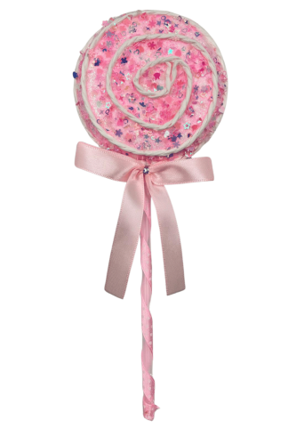 Yılbaşı Sosyete Şekeri Çubuklu 25 Cm Pembe - 1