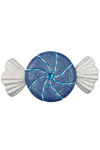 Yılbaşı Strafor Fiyonk Şeker 25 Cm Mavi - 1