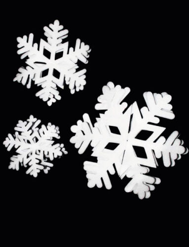 Yılbaşı Sünger Kar Tanesi 3 Boyutlu Geçmeli 18-25-32 cm 3lü - 