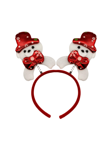 Yılbaşı Taç Parlak 2Li Ayıcık Figürlü - 1