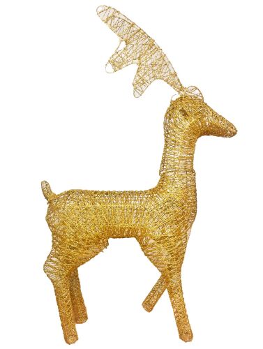 Yılbaşı Tel Geyik Altın Lüks 100 cm - 1