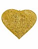 Tel Kalp 3 Boyutlu 30 cm Gold - 1