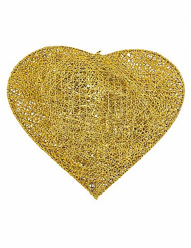 Tel Kalp 3 Boyutlu 30 cm Gold - 