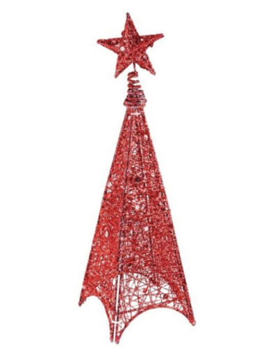 Yılbaşı Tel Kule 3 Boyutlu 150 cm Kırmızı - 