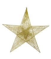 Yılbaşı Tel Yıldız 40 cm Gold - 1