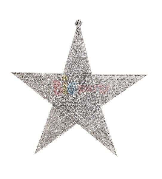 Yılbaşı Tel Yıldız 40 cm Gümüş - 1