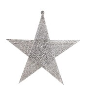 Yılbaşı Tel Yıldız 60 cm Gümüş - 1