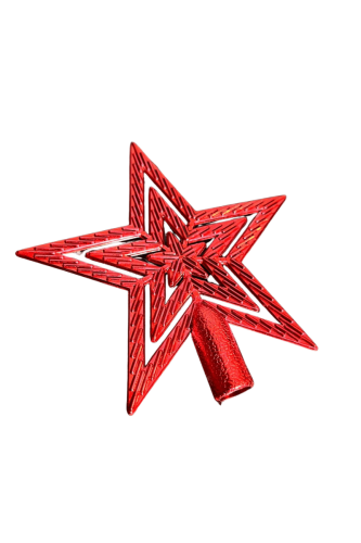 Yılbaşı Tepelik Çam Ağacı Mini Kesik Çizgili Kırmızı 10 Cm - 2