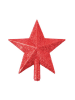 Yılbaşı Tepelik Çam Ağacı Yıldız Simli 15 Cm Kırmızı - 1