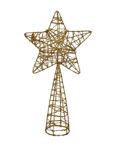 Yılbaşı Tepelik Tel Simli 24 Cm Altın - 1