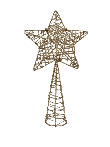 Yılbaşı Tepelik Tel Simli 24 Cm Şampanya - 1