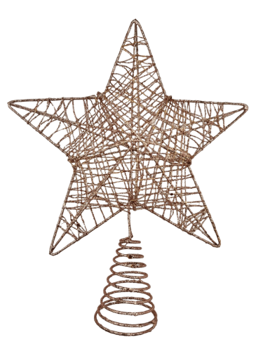 Yılbaşı Tepelik Tel Simli Yaylı 28 Cm Rose Gold - 1