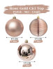 Yılbaşı Top Süs 15 Cm 3 Parça Mat Parlak Çizgili Rose Gold - 1