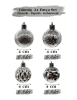 Yılbaşı Top Süs 4 Cm 24 Parça Set Desenli Gümüş - 1