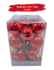 Yılbaşı Top Süs 4-5-6-8 Cm 18 Parça Krom Kırmızı - 2